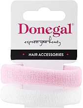 Fragrances, Perfumes, Cosmetics Hair Ties FA-5642, light pink+white - Donegal