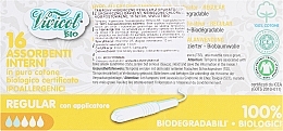 Applicator Tampons, 16 pcs - Vivicot Bio Regular — photo N2