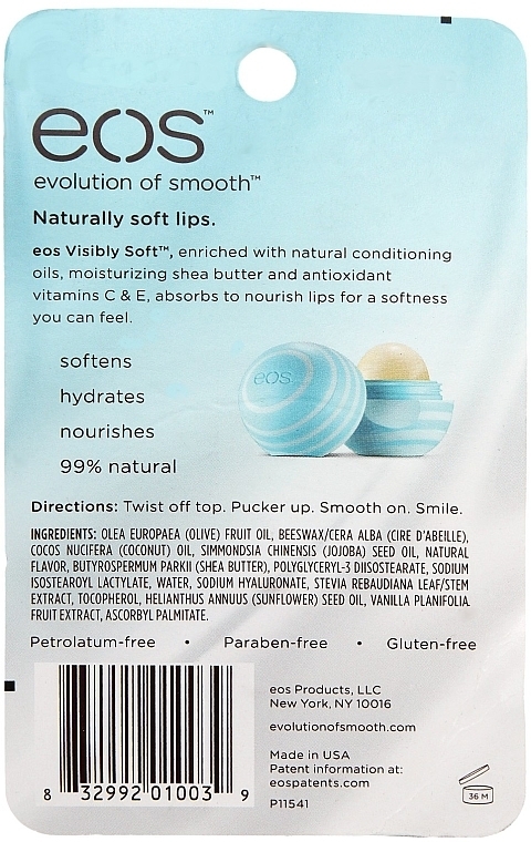 Vanilla Mint Lip Balm - EOS Visibly Soft Lip Balm Vanilla Mint — photo N4