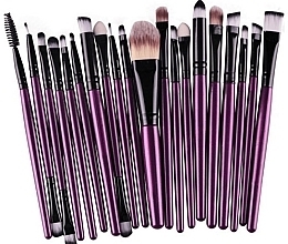 Fragrances, Perfumes, Cosmetics Makeup Brush Set, 20 pcs, purple - Deni Carte