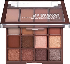 Fragrances, Perfumes, Cosmetics Eyeshadow Palette - LAMEL Make Up Eyeshadow 16 Shades Of Brown Palette