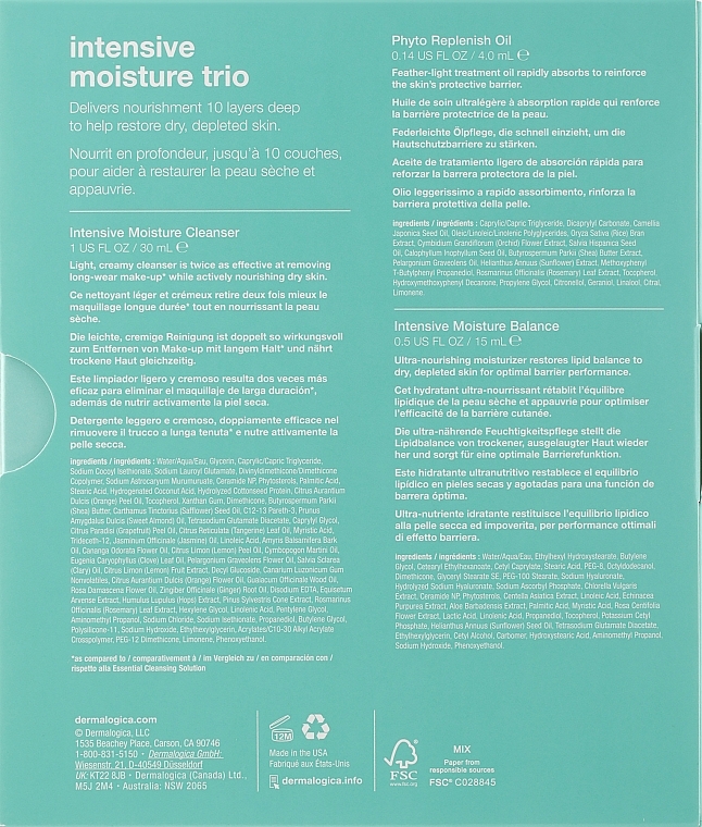 Skincare Kit - Dermalogica Intensive Moisture Trio Kit (cr/30ml + oil/4ml + cr/15ml) — photo N6