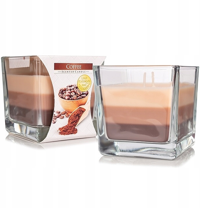 Scented Three-Layer Candle in Glass 'Coffee' - Bispol Scented Candle Coffee — photo N1