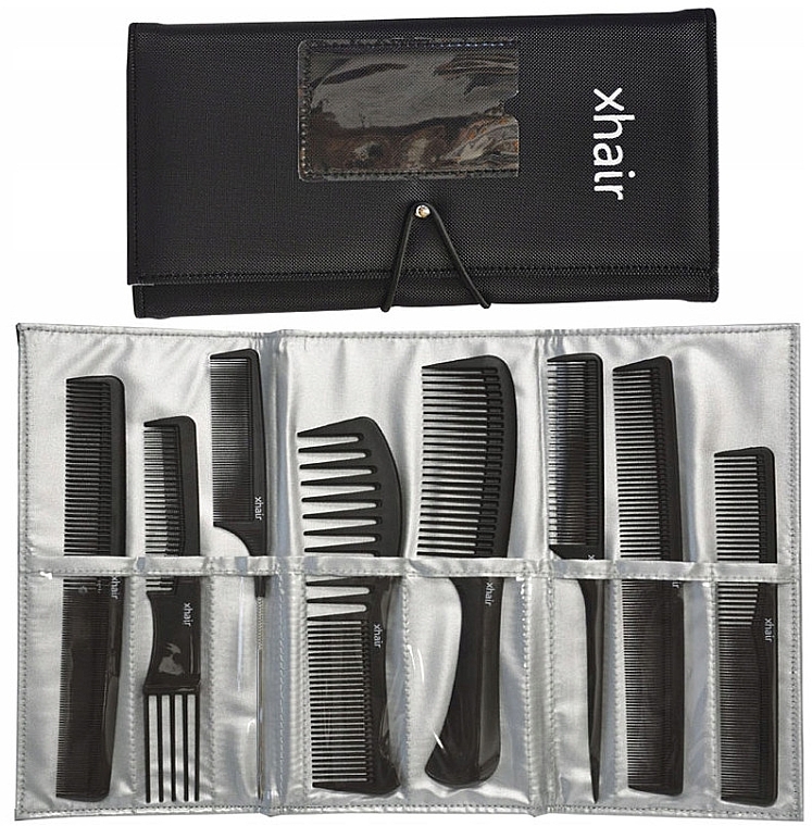 Professional Comb Set in a Case, 8 pcs - Xhair — photo N1