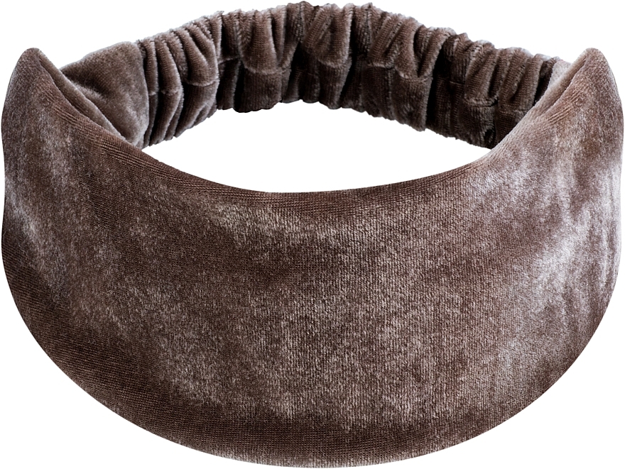 Velour Classic Headband, dark beige - MAKEUP Hair Accessories — photo N4