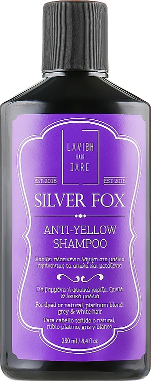 Men Anti-Yellow Hair Shampoo - Lavish Care Silver Fox Anti-Yellow Shampoo — photo N3