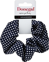 Fragrances, Perfumes, Cosmetics Hair Tie, FA-5616, blue with white polka dots - Donegal