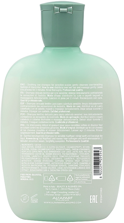 Soothing Micellar Shampoo - Alfaparf Semi Di Lino Scalp Relief Calming Micellar Low Shampoo — photo N2