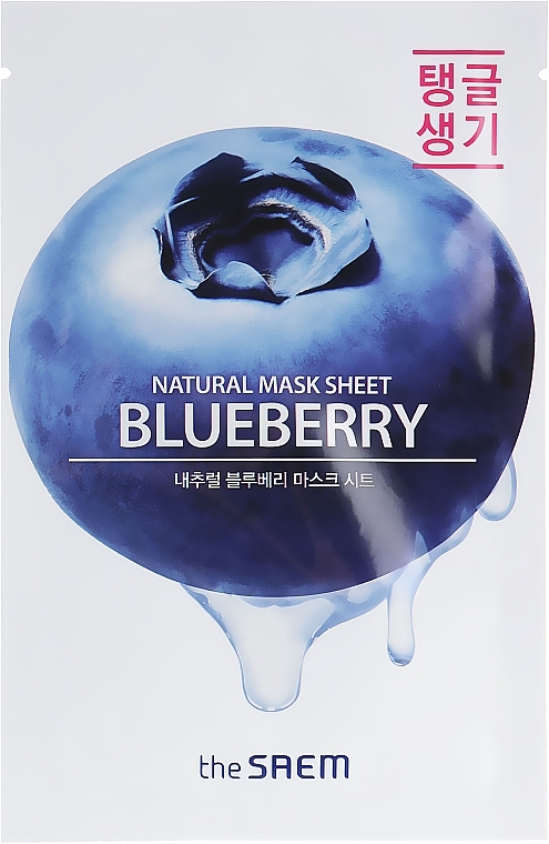 Blueberry Extract Sheet Mask - The Saem Natural Mask Sheet Blueberry — photo N3