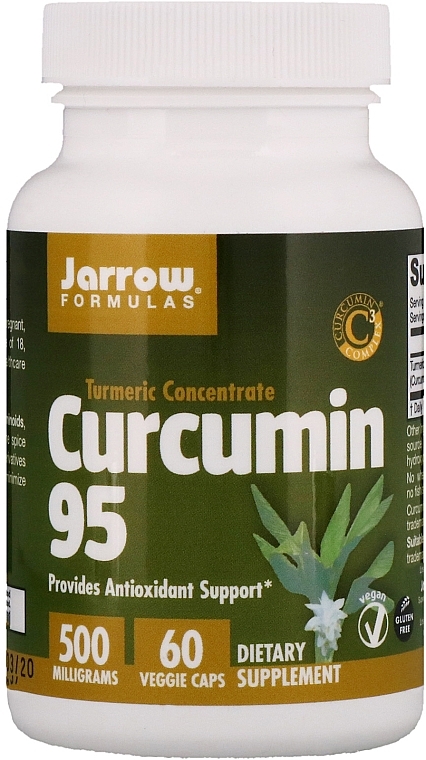 Dietary Supplement "Curcumin 95" - Jarrow Formulas Curcumin 95 500mg — photo N4