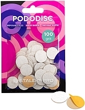 Pedicure Disc Refills "Pododisc", S, white, 100 grit, 50 pcs - Staleks Pro — photo N1