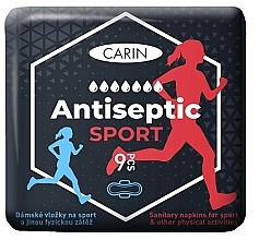 Fragrances, Perfumes, Cosmetics Sanitary Pads, 9 pcs - Carin Atiseptic Sport