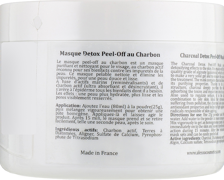 Cleansing Face Mask for Stressed Skin - Alesso Professionnel Charcoal Detox Peel-Off Mask — photo N2