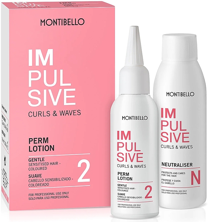 Set - Montibello Impulsive Curls & Waves 2 (h/lot/75 ml + neutraliser/75 ml) — photo N1