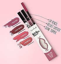 Set - Lovely K'Lips Velvet (lipstick + lip/pencil + lip/top) — photo N2