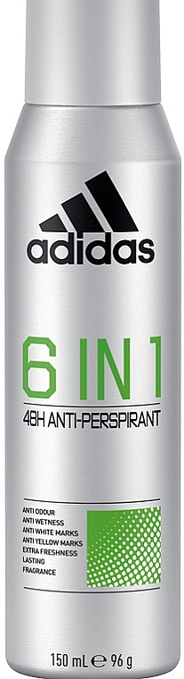 Men Deodorant Antiperspirant - Adidas 6 In 1 48H Anti-Perspirant For Men — photo N1