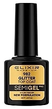 Fragrances, Perfumes, Cosmetics Glitter Top Coat - Elixir Semi Glitter SemiGel Top Coat