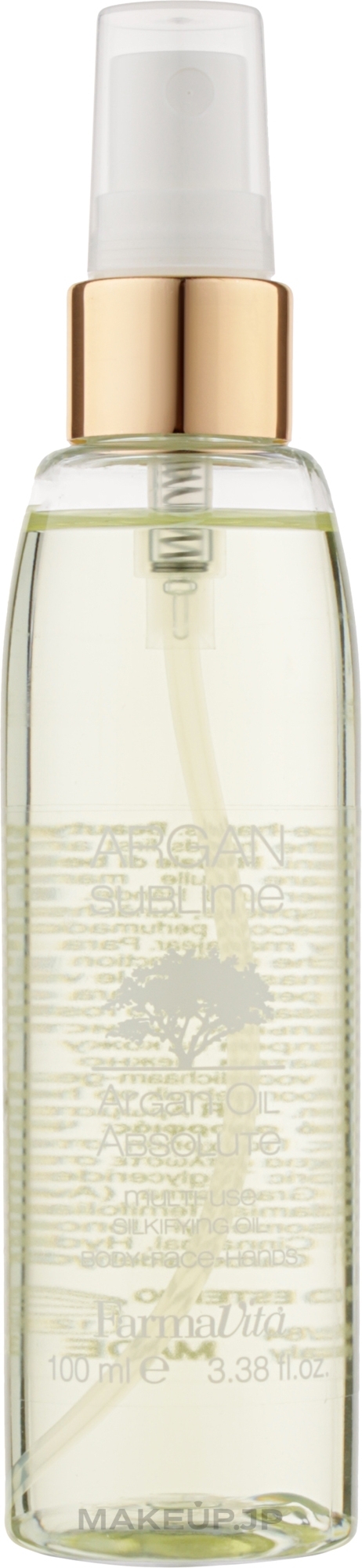 Multifunctional Body, Face & Hand Oil - Farmavita Argan Sublime Argan Oil Absolute — photo 100 ml