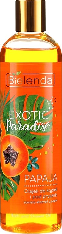 Papaya Shower Gel - Bielenda Exotic Paradise Bath & Shower Oil — photo N1