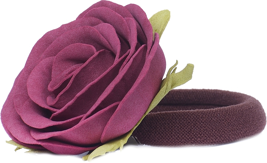 Burgundy Rose Elastic Hair Band - Katya Snezhkova — photo N18