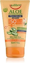 Fragrances, Perfumes, Cosmetics Kids Sun Cream SPF50+ - Equilibra Aloe Sun Cream For Kids