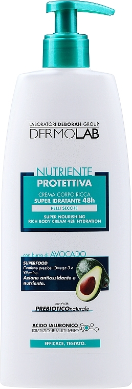 Nourishing Body Cream - Deborah Milano Dermolab 48h Super Nourishing Rich Body Cream — photo N1