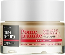 Fragrances, Perfumes, Cosmetics Anti-Aging Face Cream SPF15 - Mea Natura Pomegranate Anti-Ageing Face Cream Light Texture