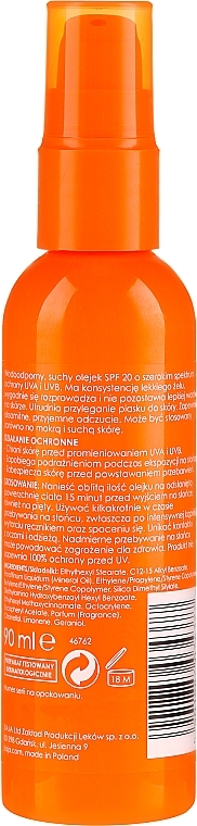 Sunscreen Body Dry Oil - Ziaja Sopot Sun SPF 20 — photo N2