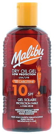 Self-Tanning Gel - Malibu Dry Oil Gel SPF10 With Beta Carotene — photo N1