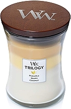 Scented Candle in Glass - WoodWick Hourglass Trilogy Candle Fruits of Summer — photo N3