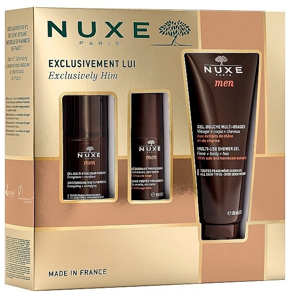 Set - Nuxe Men Exclusively Him (f/gel/50ml+deo/50ml+sh/gel/200ml) — photo N1