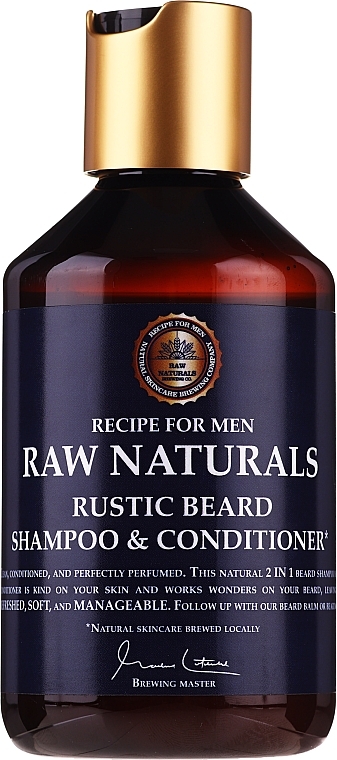 Beard Shampoo and Conditioner - Recipe For Men RAW Naturals Rustic Beard Shampoo & Conditioner — photo N1