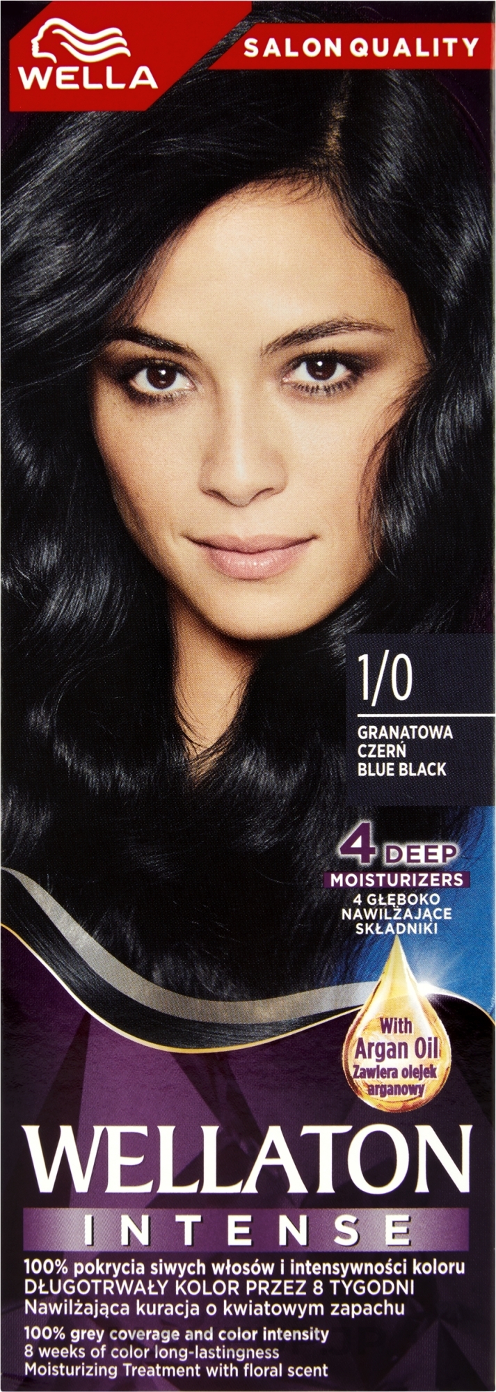 Hair Cream Colour with Argan Oil - Wella Wellaton Intense — photo 1/0 - Blue Black