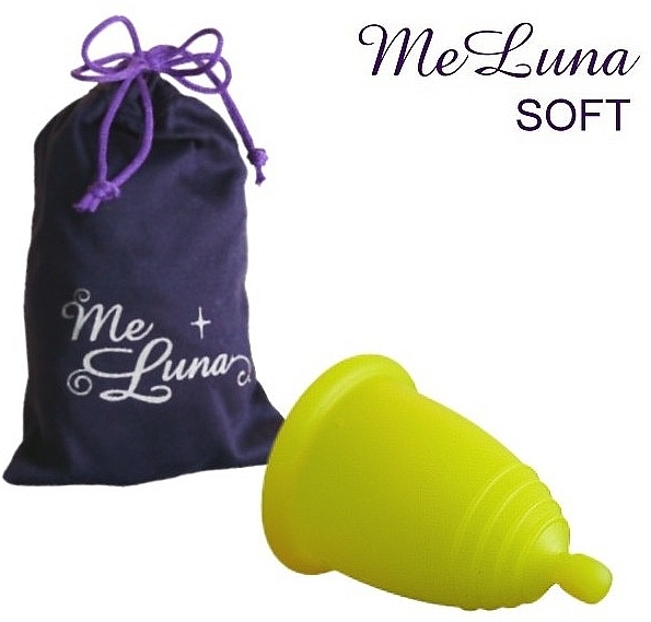 Menstrual Cup with Ball, size XL, golden - MeLuna Soft Menstrual Cup — photo N1