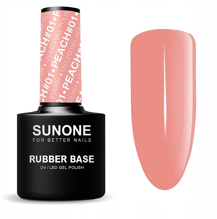 Hybrid Rubber Base Coat - Sunone Rubber Base UV/LED Gel Polish — photo N2