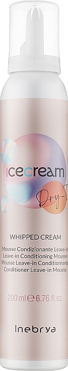 Leave-In Conditioner Mousse - Inebrya Ice Cream Dry-T Whipped Cream — photo N1