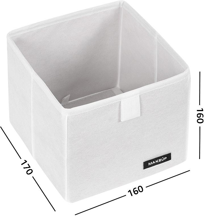 Storage Organiser 'Home', XS, white 17x16x16 cm - MAKEUP Drawer Underwear Cosmetic Organizer White — photo N2
