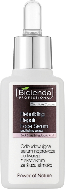 Snail Mucuc Repair Serum - Bielenda Professional Power Of Nature Rebuilding Repair Face Serum — photo N2