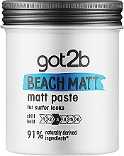 Fragrances, Perfumes, Cosmetics Mattifying Hair Paste - Got2b Beach Boy Matt Paste Chill Hold 3 91% Naturally Derived Ingredients
