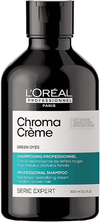 Green Pigment Cream Shampoo - L'Oreal Professionnel Serie Expert Chroma Creme Professional Shampoo Green Dyes — photo N1