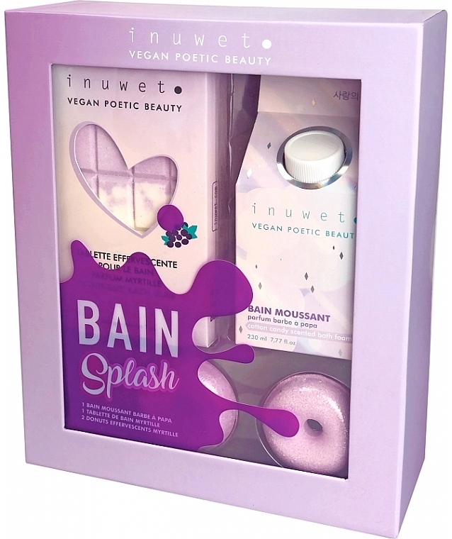 Bath Set - Inuwet Blueberry Gift Set (foam/230ml + bomb/200g + bomb/2x30g) — photo N2