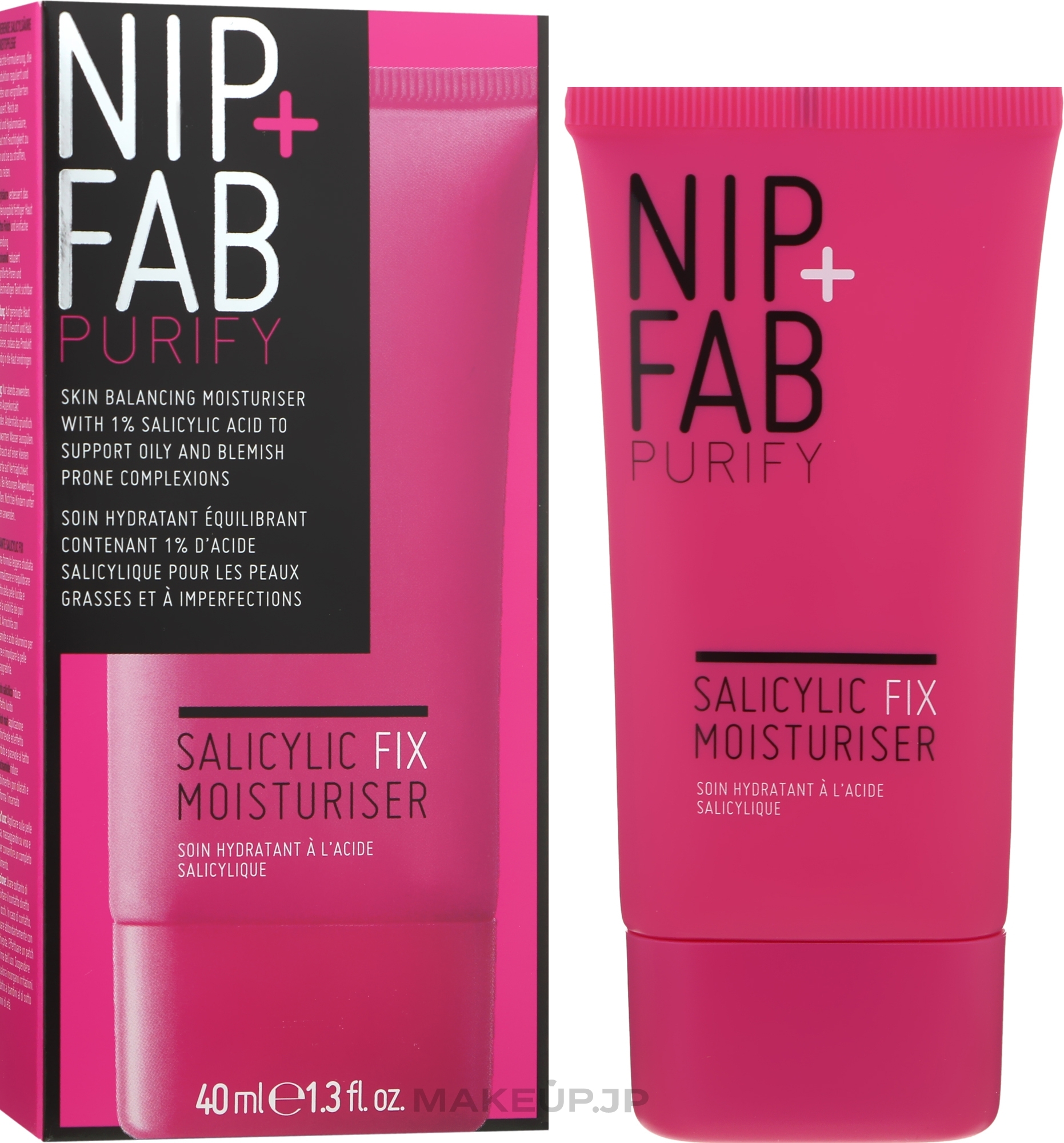 Face Cream with Salicylic Acid - NIP+FAB Salicylic Fix Moisturiser Cream — photo 40 ml