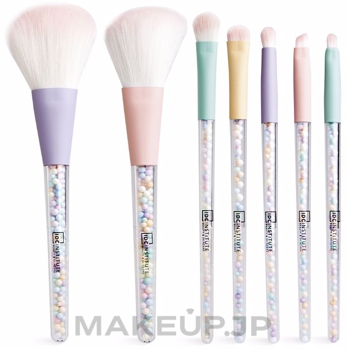 Makeup Brush Set, 7 pcs - IDC Institute Amazing Candy Makeup Brushes Set — photo 7 szt.