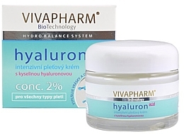 Fragrances, Perfumes, Cosmetics Face Lifting Cream with Hyaluronic Acid - Vivaco Vivapharm Intensive Hyaluronic Acid Cream