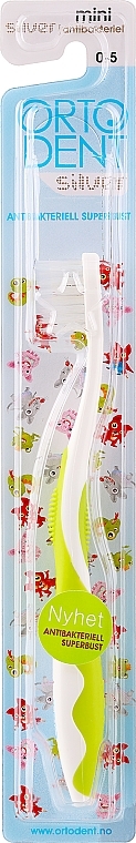 Kids Toothbrush 'Silver Kids Smile', green - Orto-Dent Mini Toothbrush — photo N1