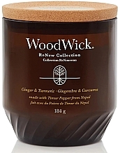 Scented Candle in Glass - Woodwick ReNew Collection Ginger & Turmeric Candle — photo N1