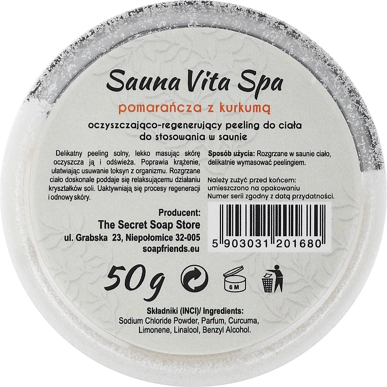 Orange & Turmeric Body Salt Scrub - Soap & Friends Sauna Vita Spa — photo N7