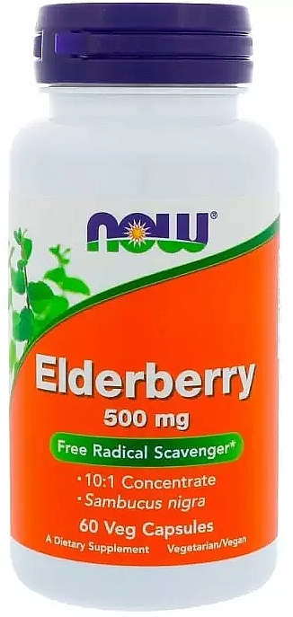 Elderberry Capsules, 500mg - Now Foods Elderberry — photo N6