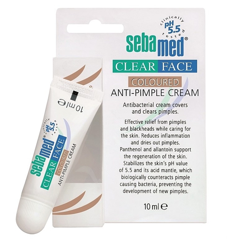 Face Cream - SebaMed Clear Face Coloured Anti Pimple Cream — photo N1