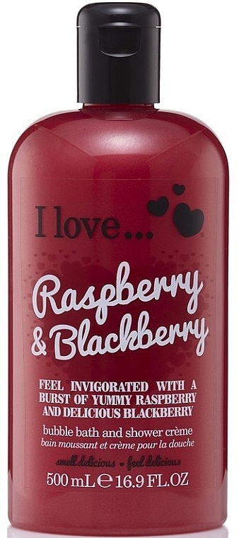 Shower Cream & Bath Foam - I Love... Raspberry & Blackberry Bubble Bath And Shower Creme — photo N2